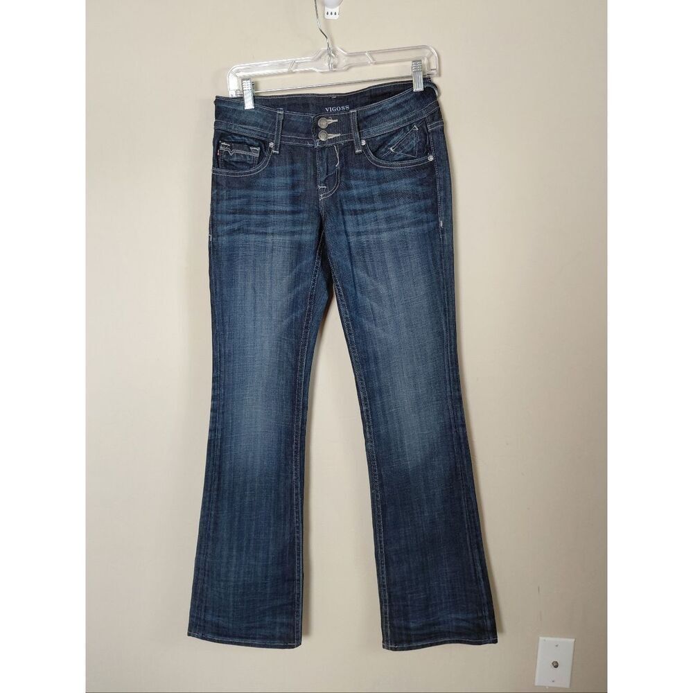 Vigoss the New York boot cut jeans size 1/2 bedazzled bootcut jeans INSEAM 33